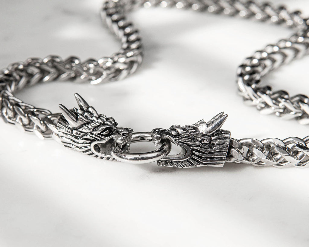 Franco Link Dragon Head Necklace