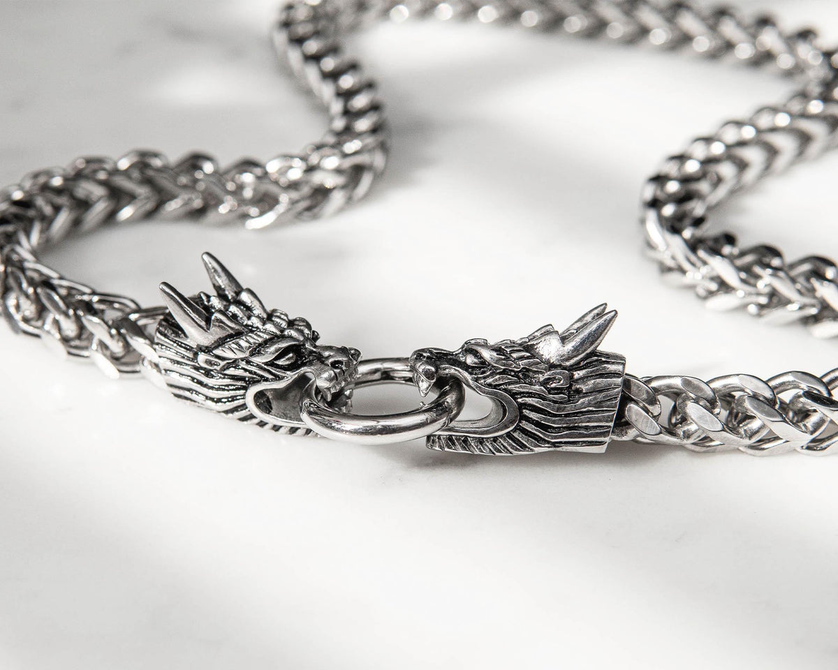 Franco Link Dragon Head Necklace