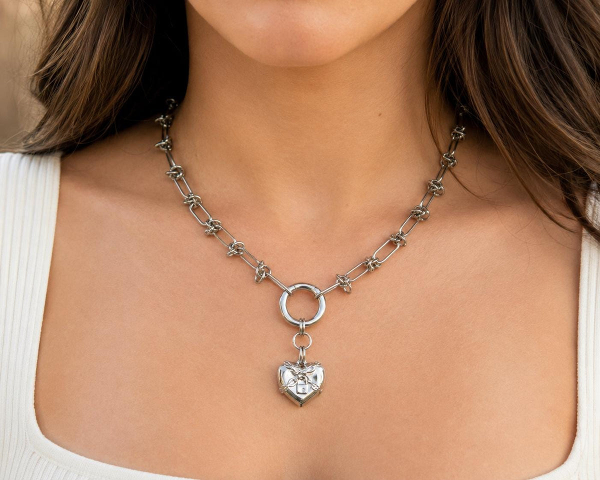 Locked Heart Chain Necklace
