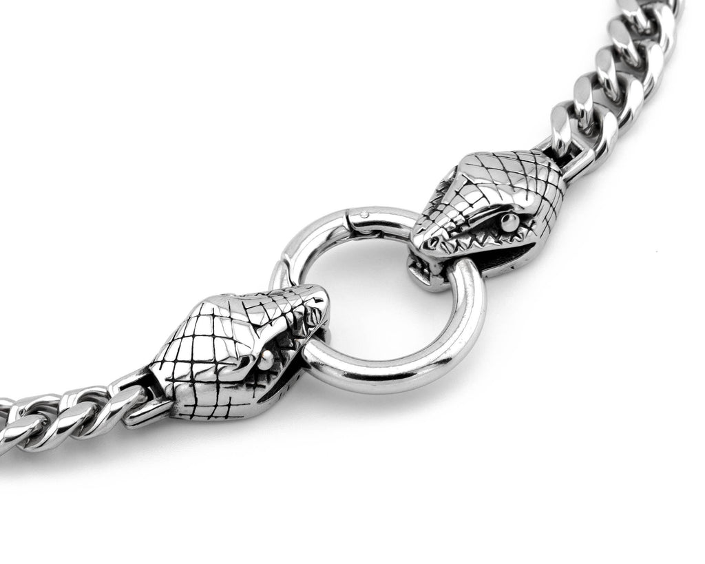 Miami Cuban Link Necklace: Snake Head Clasp
