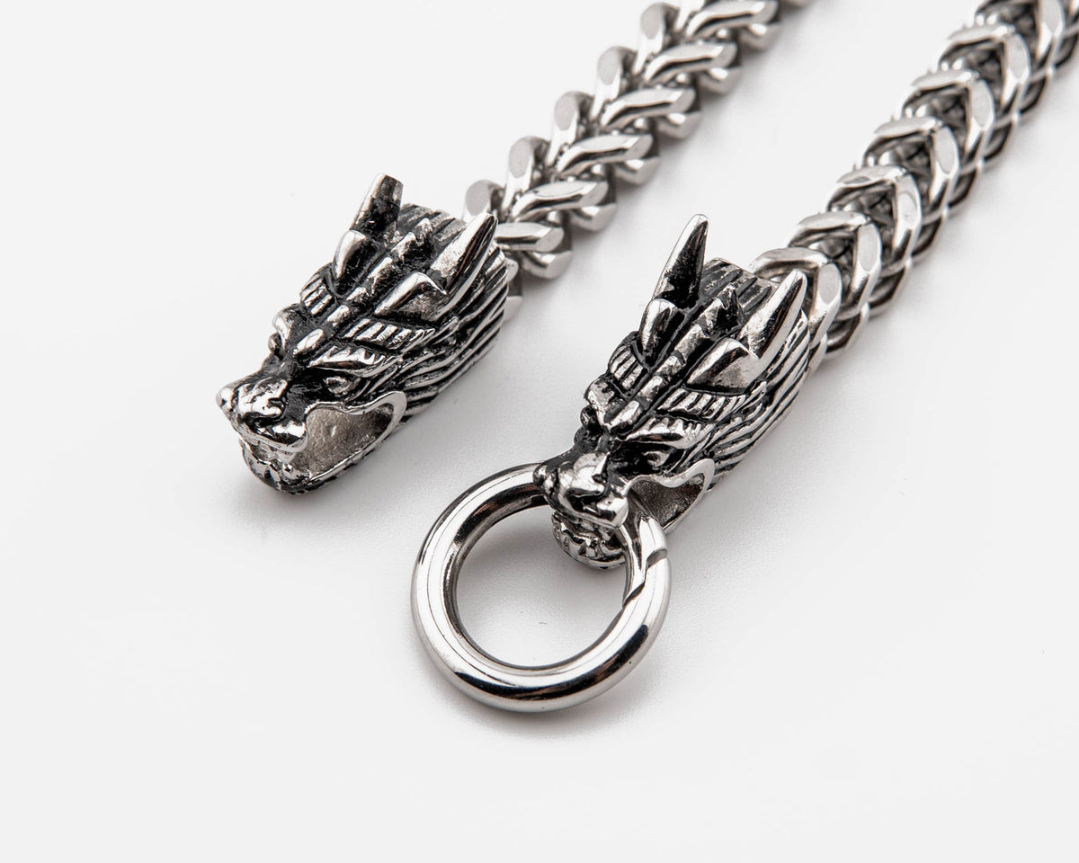 Franco Link Dragon Head Necklace
