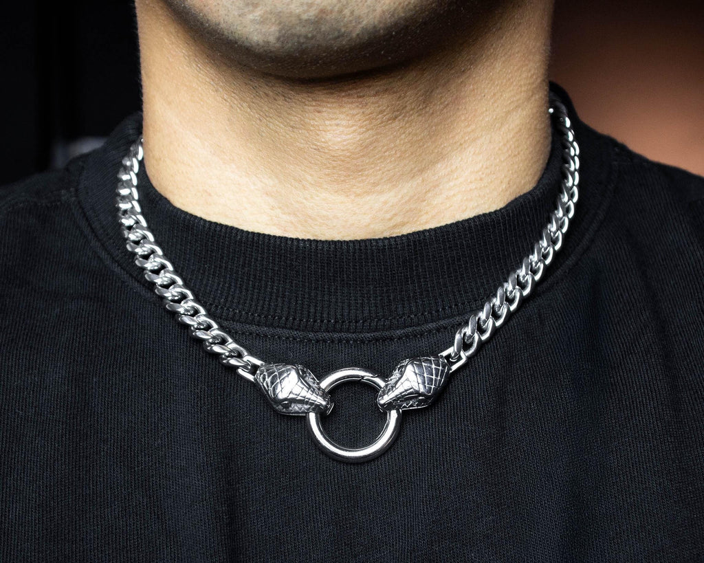 Miami Cuban Link Necklace: Snake Head Clasp
