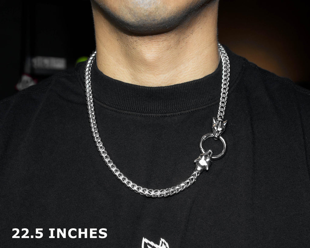 Jaguar Head Franco Link Necklace