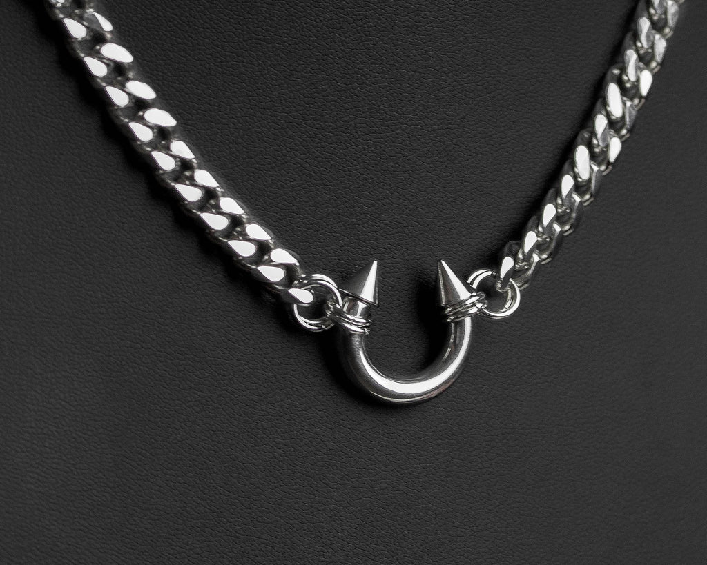 Septum Pendant With Cuban Chain Necklace