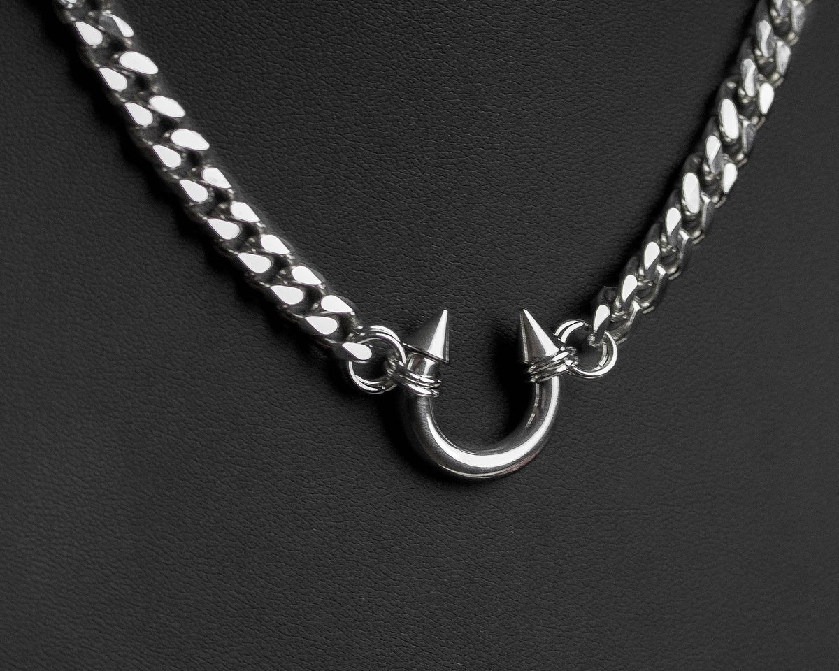 Septum Pendant With Cuban Chain Necklace