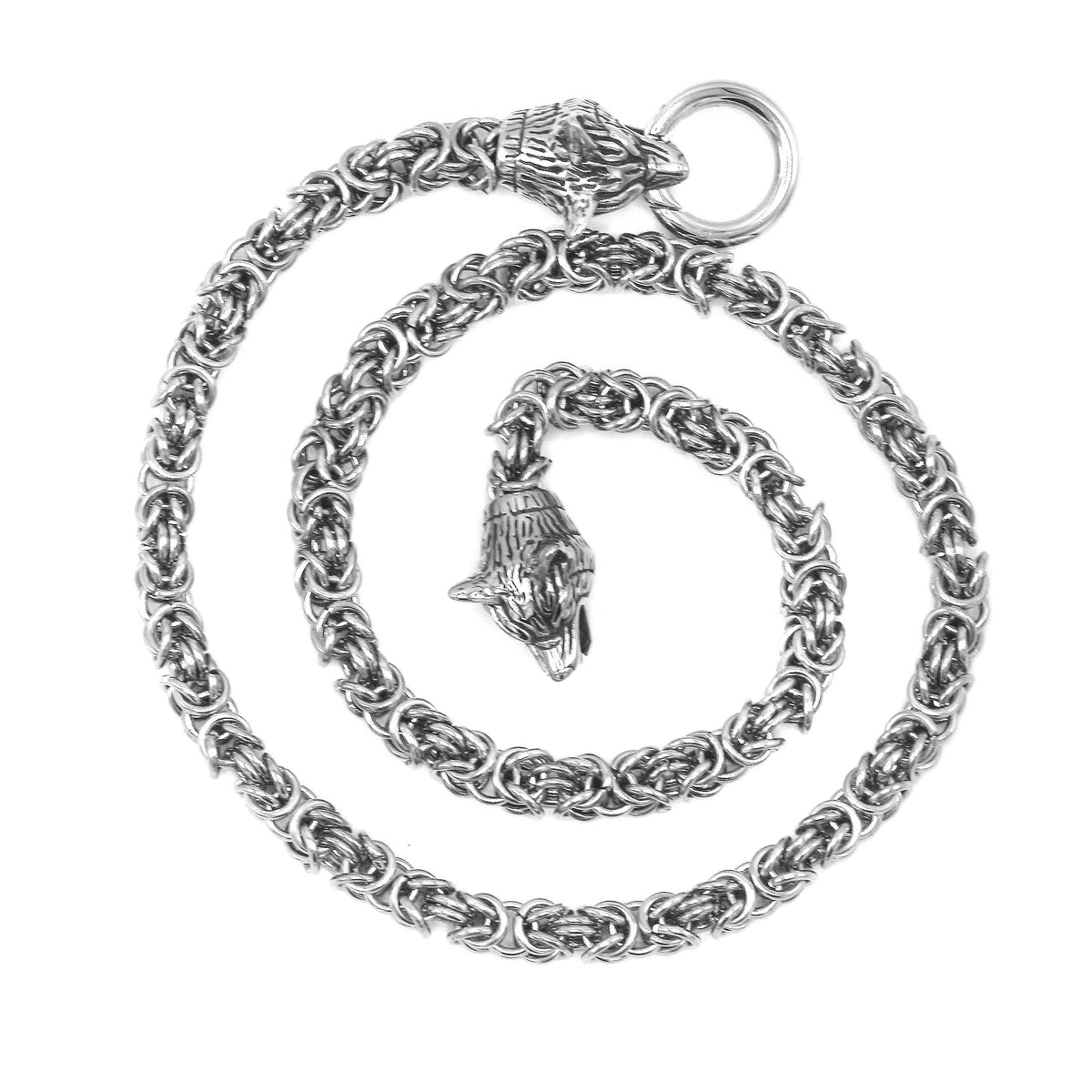 Byzantine Wolf Head Necklace