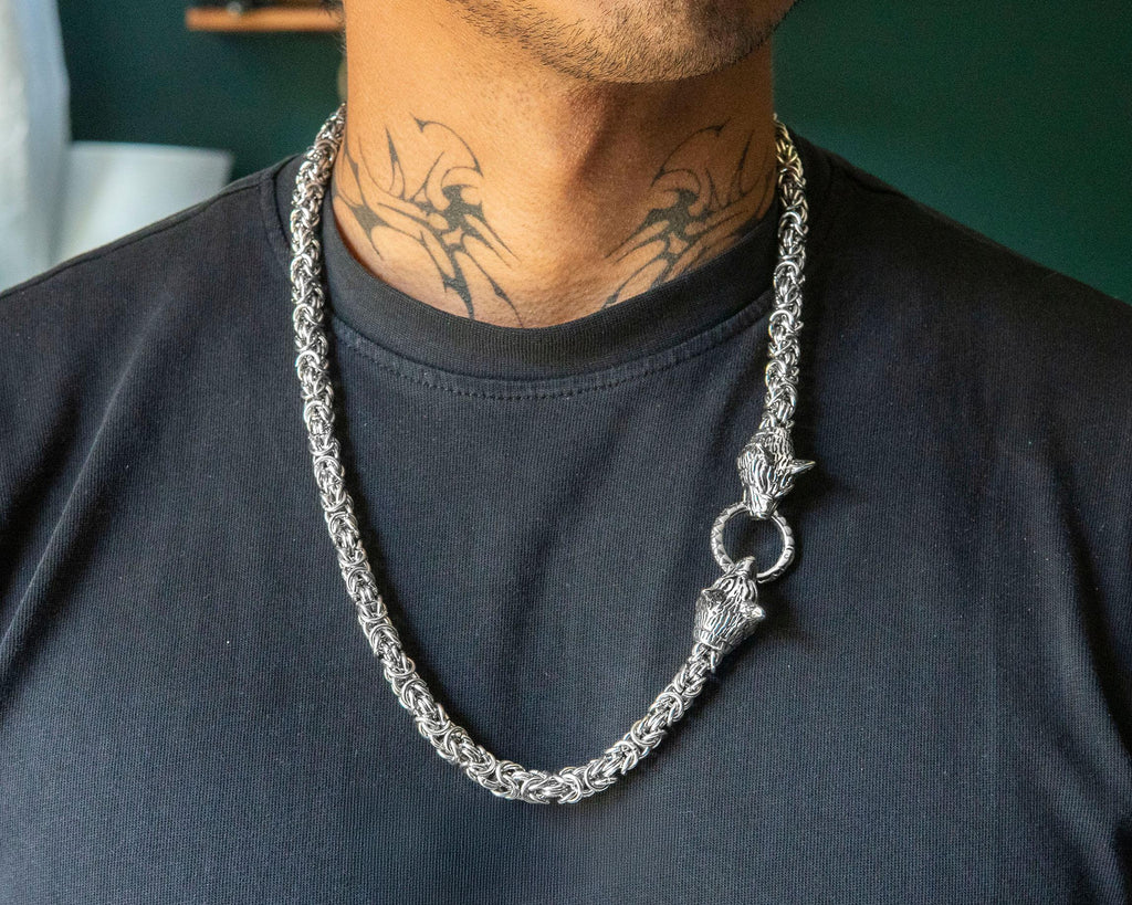 Byzantine Wolf Head Necklace