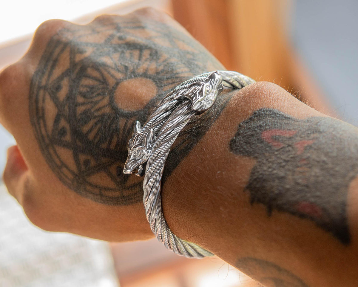 Odin's Wolf Bracelet - Viking Amulet