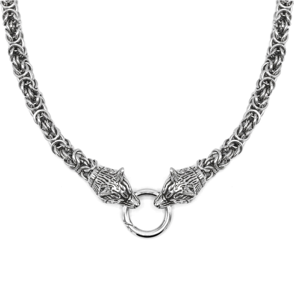 Byzantine Wolf Head Necklace
