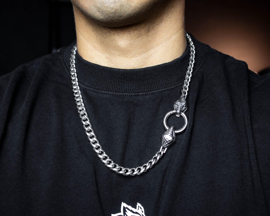 Miami Cuban Link Necklace: Snake Head Clasp
