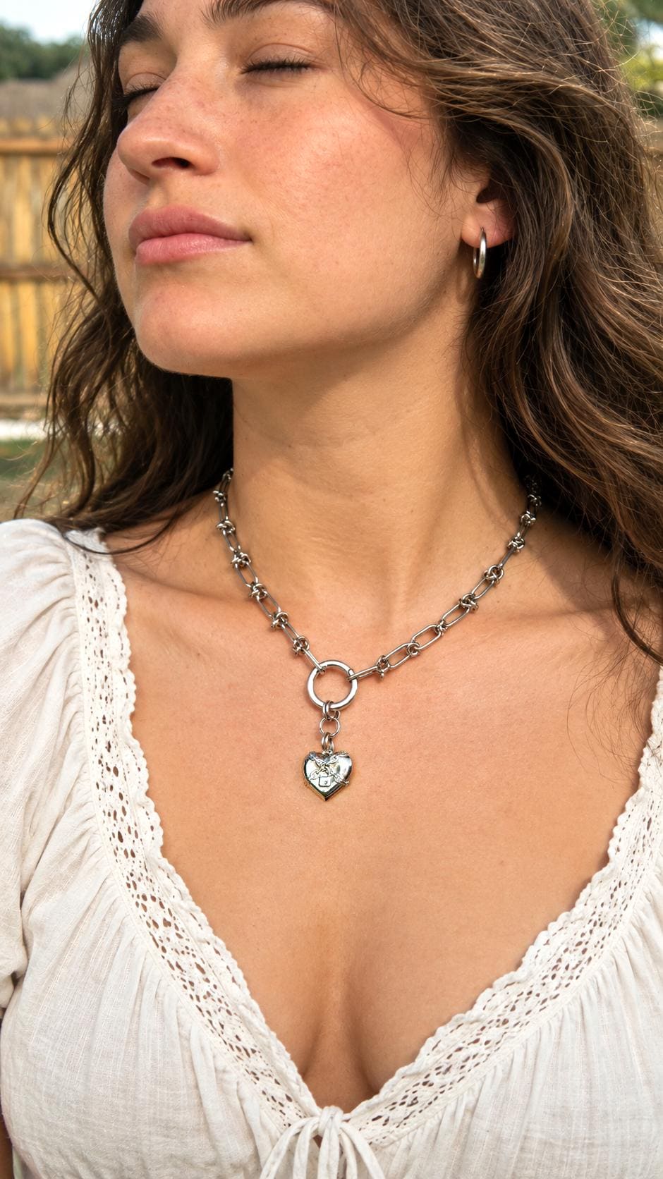 Locked Heart Chain Necklace