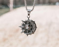 Celestial Sun Moon Pendant Necklace