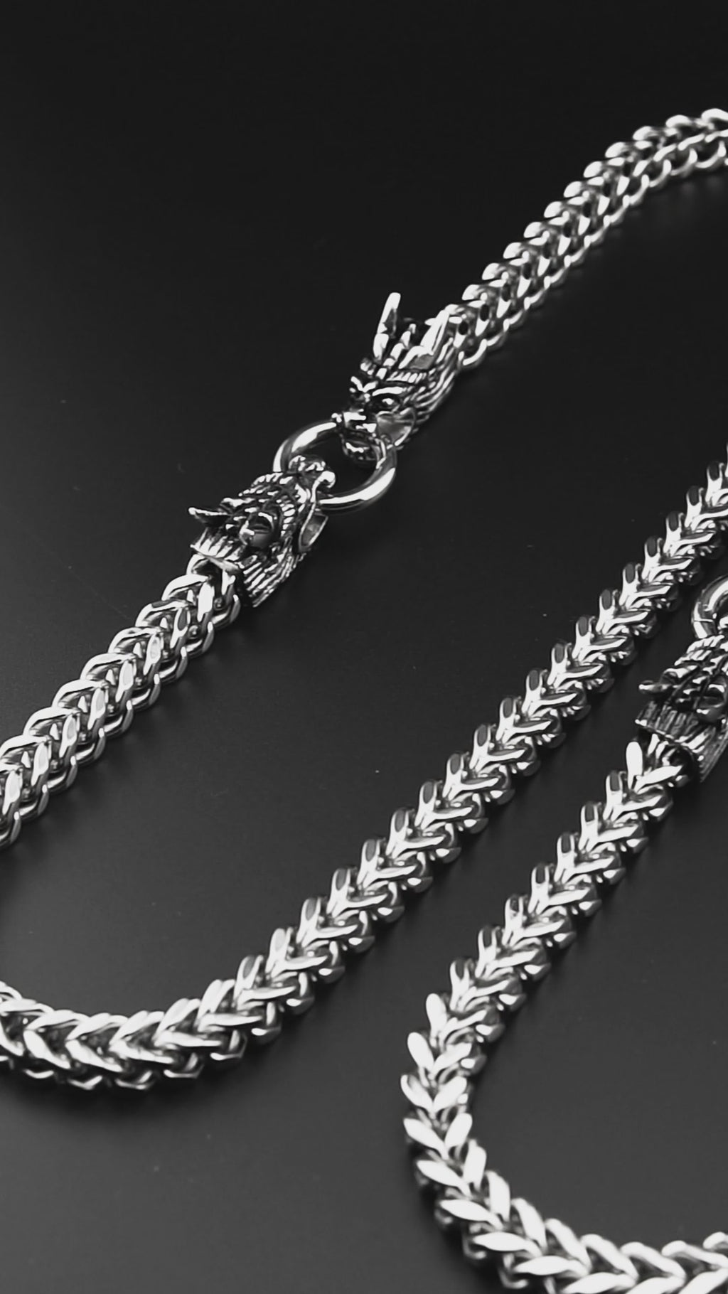 Franco Link Dragon Head Necklace
