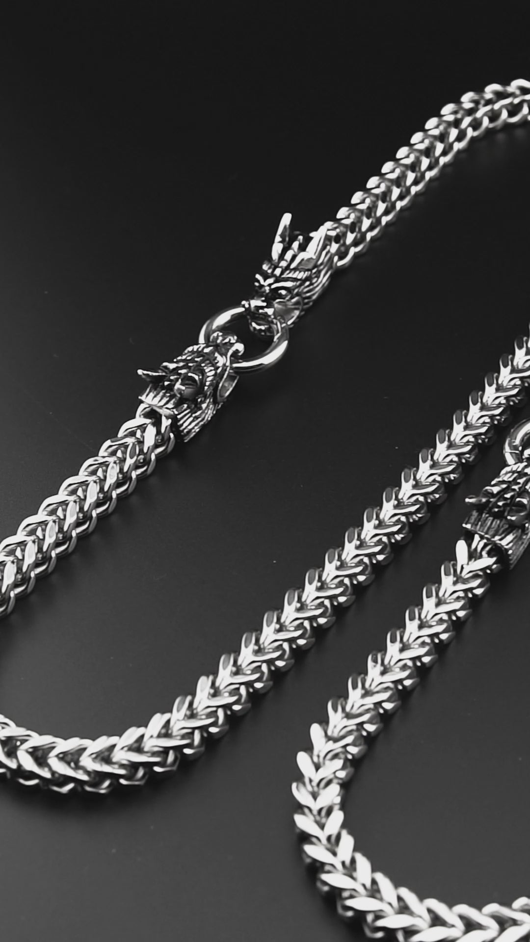 Franco Link Dragon Head Necklace