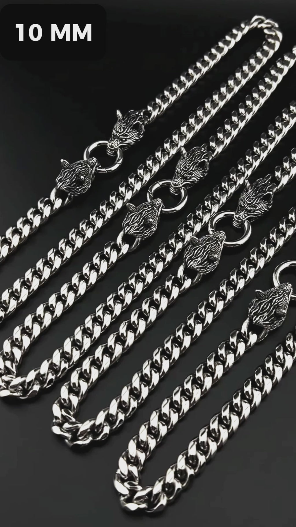 Wolf Head Miami Cuban Link Chain: Cerberus Necklace