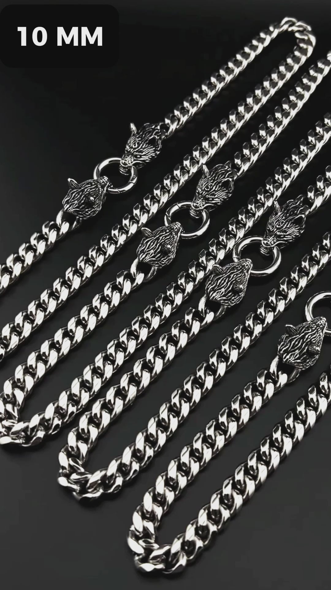 Wolf Head Miami Cuban Link Chain: Cerberus Necklace